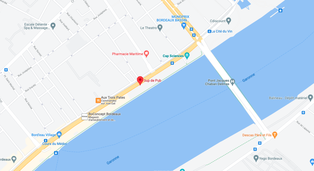 Google map du campus de Bordeaux