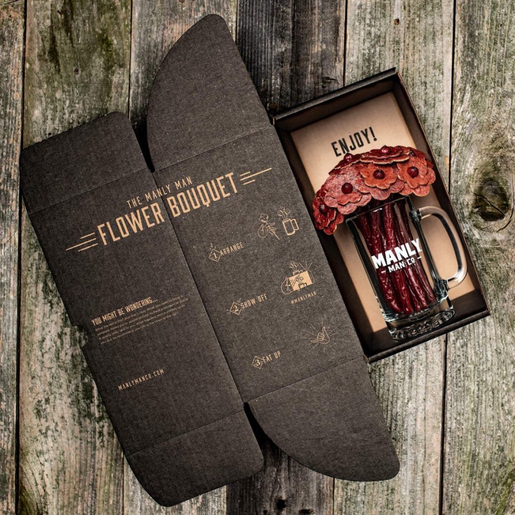box of sausage bouquet